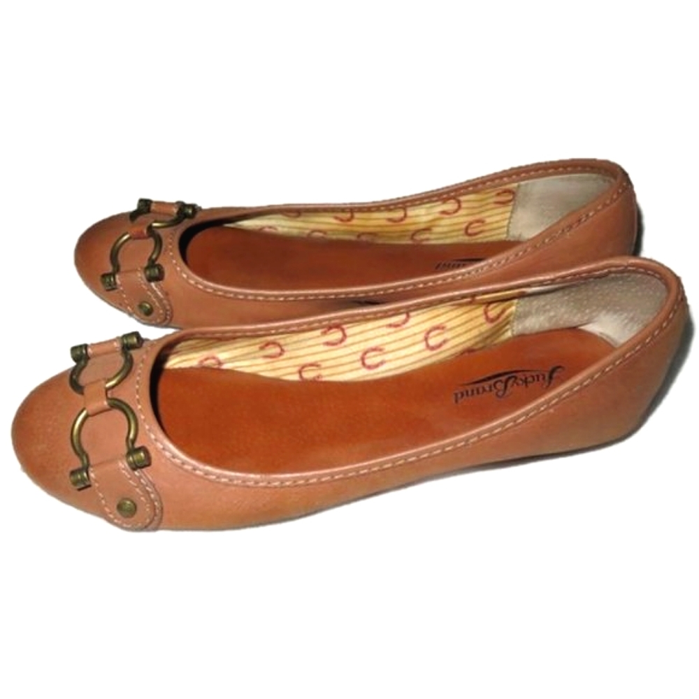Lucky Brand Freeda Beige Leather Flats 7.5
